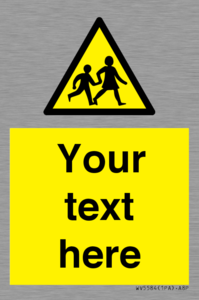 Custom Warning children Sign